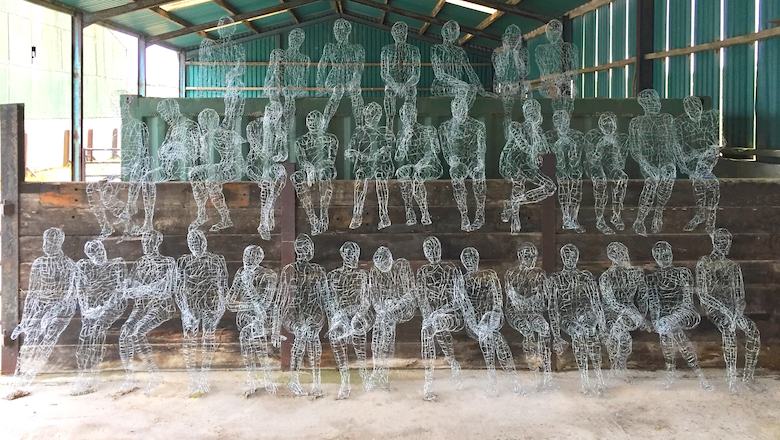 Figures in situ at James McCune Smith Learning Hub, University of Glasgow